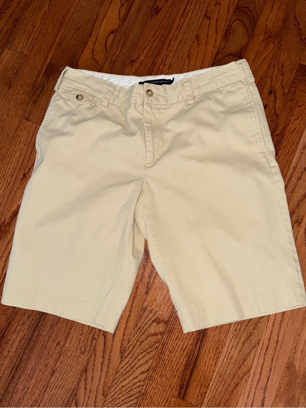 Ralph Lauren Polo Bermuda Golf Women's Khaki Beige Shorts Size 10